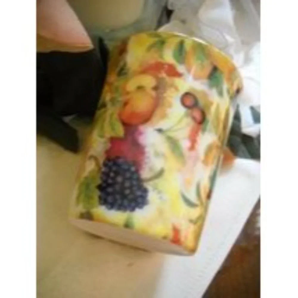 Formalities Baum Brothers Fruit Design Grapes Apples Lemons Bathroom Tumbler